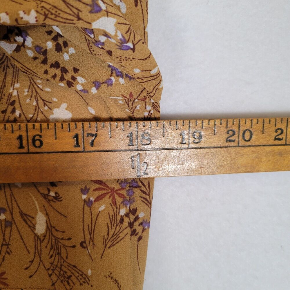 Code Mode Womens Tiered Floral Midi Dress Size Medium Brown Prairie Trad Wife - Picture 8 of 10